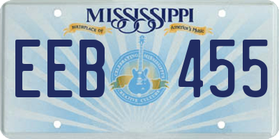 MS license plate EEB455