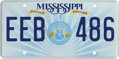 MS license plate EEB486