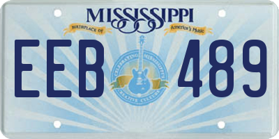 MS license plate EEB489