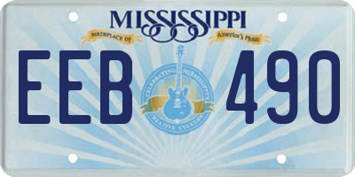 MS license plate EEB490