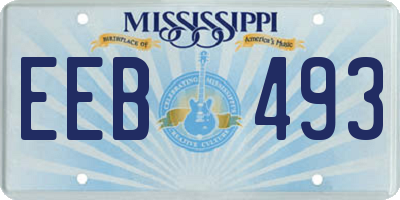 MS license plate EEB493