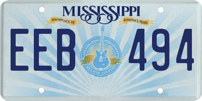 MS license plate EEB494