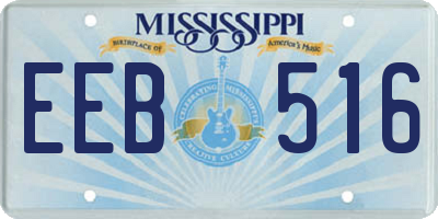 MS license plate EEB516