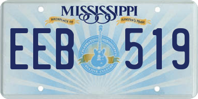 MS license plate EEB519