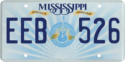 MS license plate EEB526