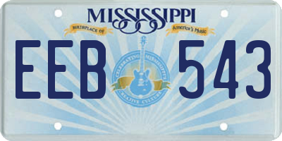 MS license plate EEB543