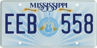 MS license plate EEB558