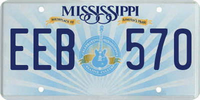 MS license plate EEB570