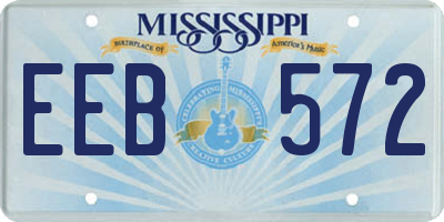 MS license plate EEB572
