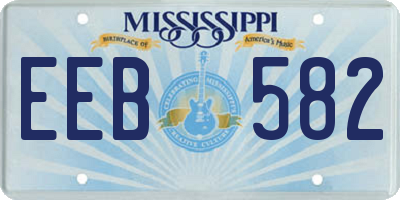 MS license plate EEB582