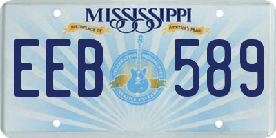 MS license plate EEB589