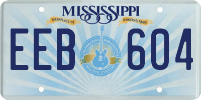 MS license plate EEB604