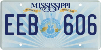 MS license plate EEB606