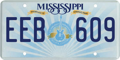MS license plate EEB609