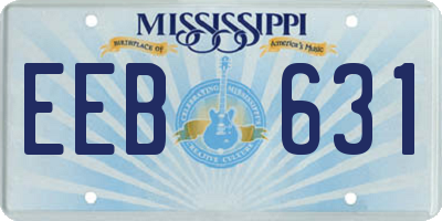MS license plate EEB631