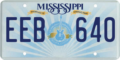 MS license plate EEB640