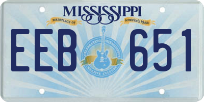 MS license plate EEB651