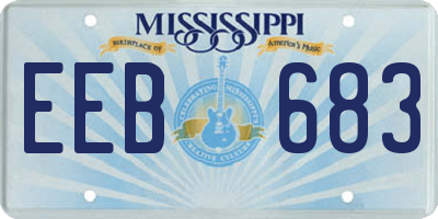 MS license plate EEB683
