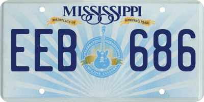 MS license plate EEB686