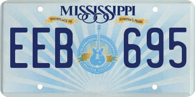 MS license plate EEB695