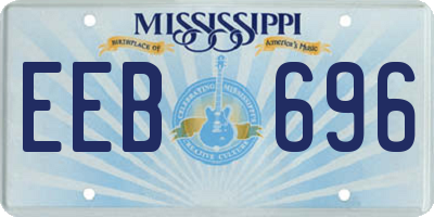 MS license plate EEB696