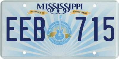 MS license plate EEB715
