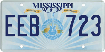 MS license plate EEB723