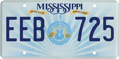 MS license plate EEB725