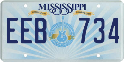 MS license plate EEB734