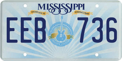 MS license plate EEB736