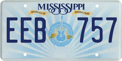 MS license plate EEB757