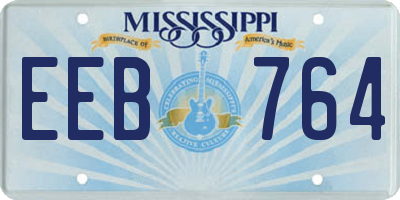 MS license plate EEB764