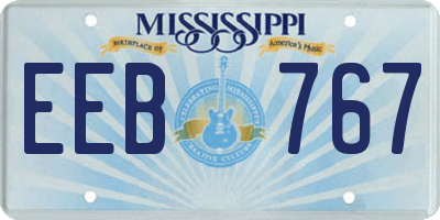 MS license plate EEB767