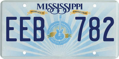 MS license plate EEB782