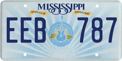 MS license plate EEB787