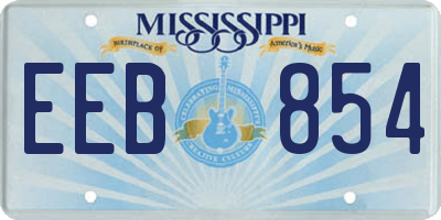 MS license plate EEB854