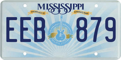 MS license plate EEB879
