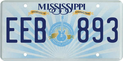 MS license plate EEB893