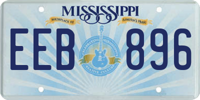 MS license plate EEB896
