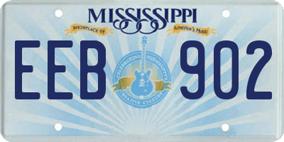 MS license plate EEB902