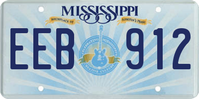 MS license plate EEB912