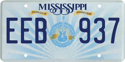 MS license plate EEB937