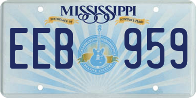 MS license plate EEB959