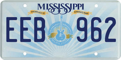 MS license plate EEB962