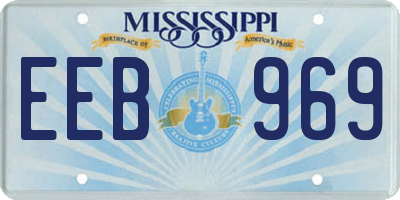 MS license plate EEB969