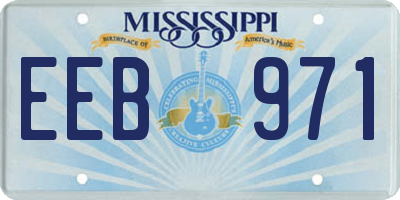 MS license plate EEB971