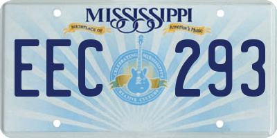 MS license plate EEC293