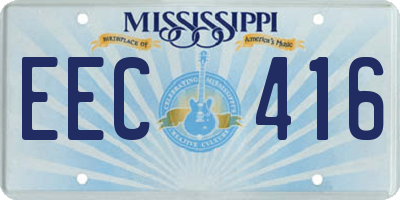 MS license plate EEC416