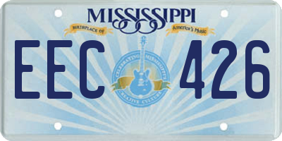 MS license plate EEC426