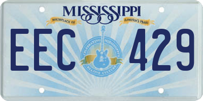 MS license plate EEC429